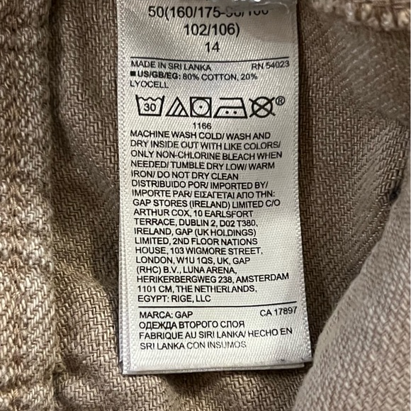 GAP Tan Utility Cargo Jogger Pant Size 10 - Picture 10 of 10